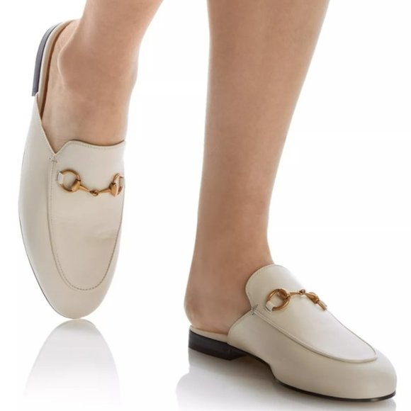 Gucci Princetown Leather Slipper White -8.5 - Picture 7 of 13